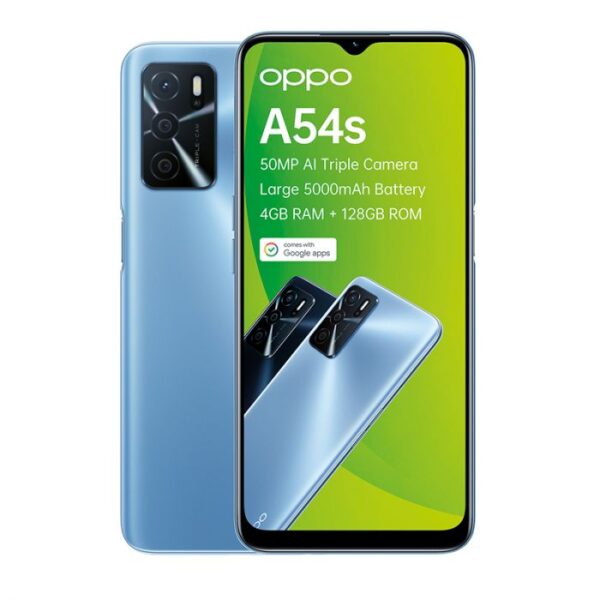 OPPO A54s 128GB Single Sim - Pearl Blue + Vodacom SIM Card Pack