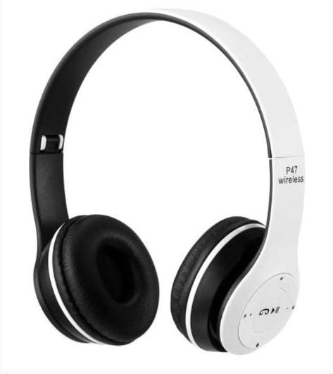 P47 Wireless Bluetooth Headphones White
