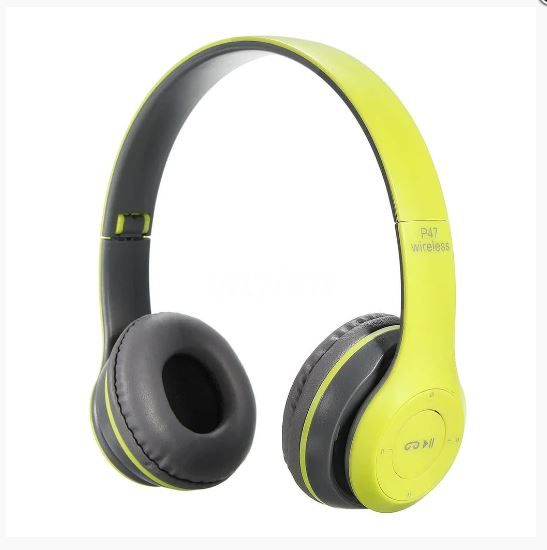P47 Wireless Bluetooth Headphones Yellow