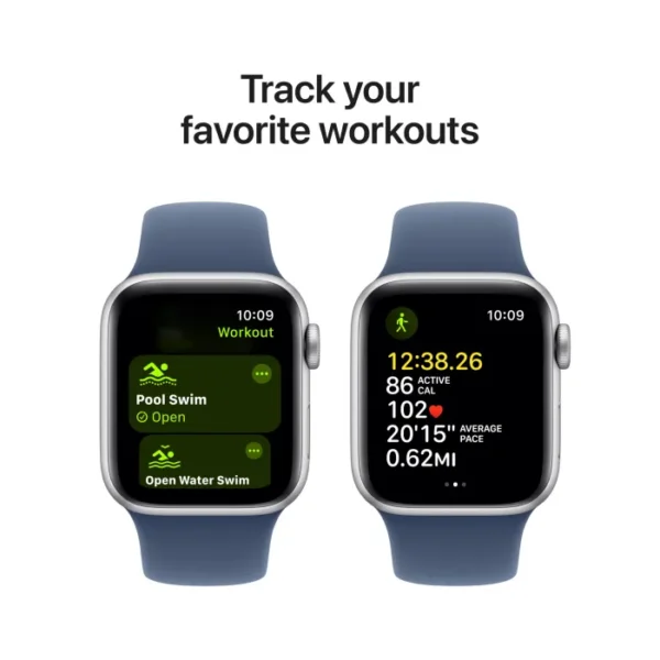 Apple Watch SE GPS + Cell 40mm Silver Al Case with Denim SB S/M