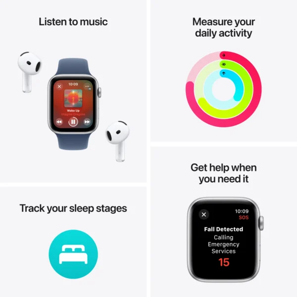 Apple Watch SE GPS 40mm Starlight Alu Case with Starlight Sport Band M/L