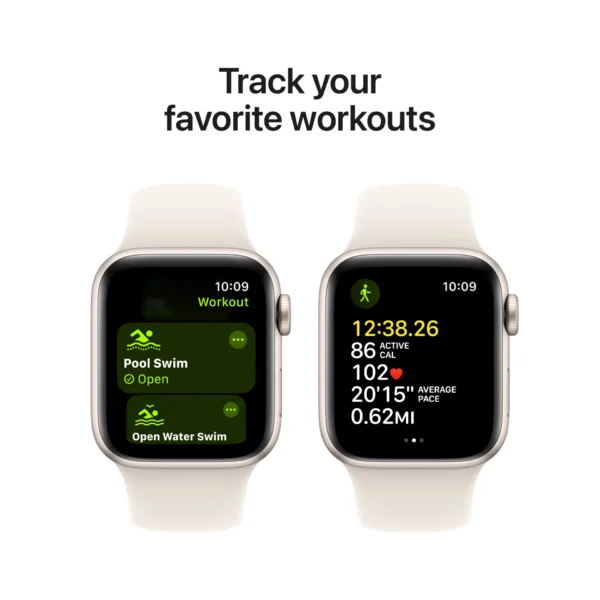 Apple Watch SE GPS 40mm Starlight Alu Case with Starlight Sport Band M/L
