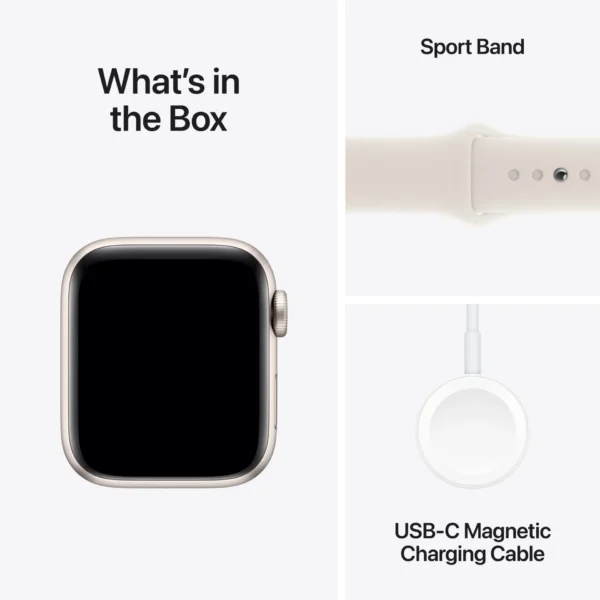 Apple Watch SE GPS 40mm Starlight Alu Case with Starlight Sport Band M/L